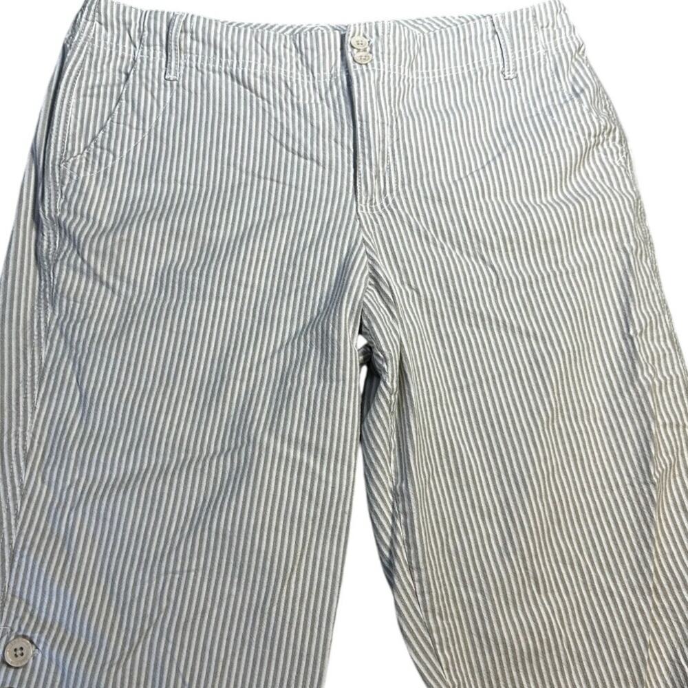 Gloria Vanderbilt Women's Size 12 Striped Bermuda Shorts 13" Inseam